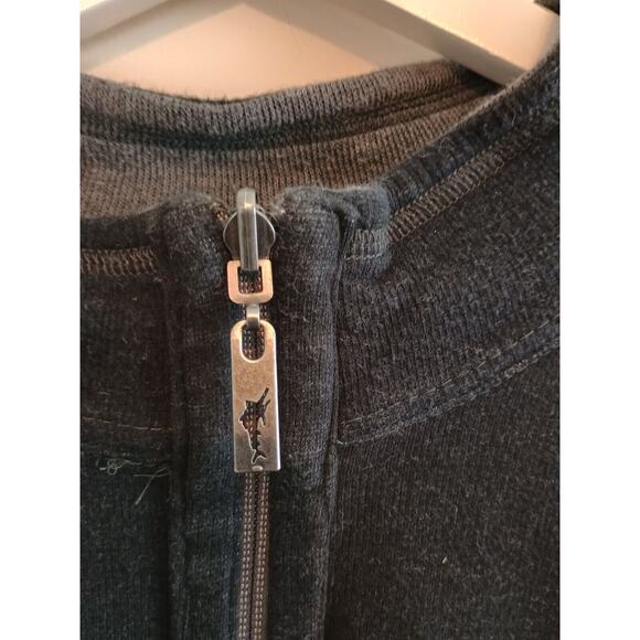 Tommy Bahama Reversible Sweater Mens 3XL Gray Black Half Zip Casual Pullover - Picture 12 of 14